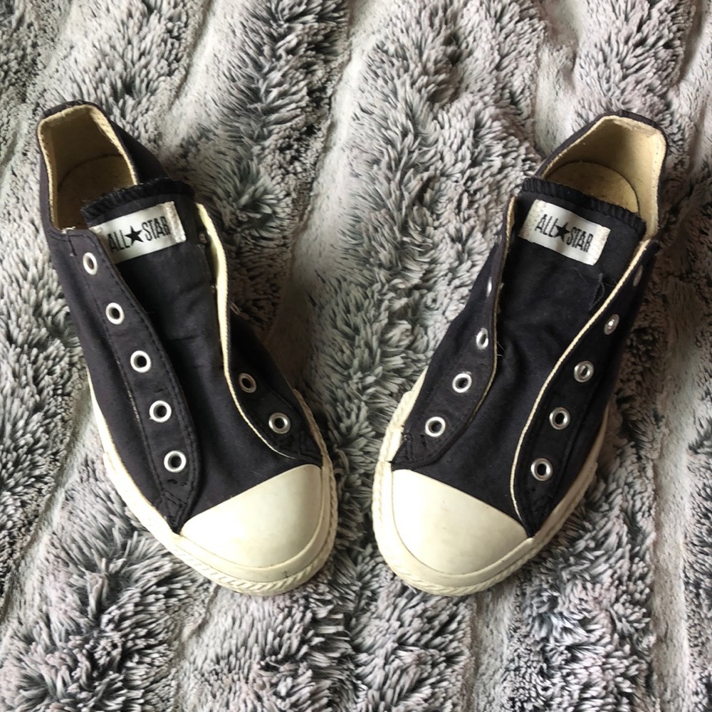 Converse All Star Navy/White Slip on Sneakers /Shoes Size 3